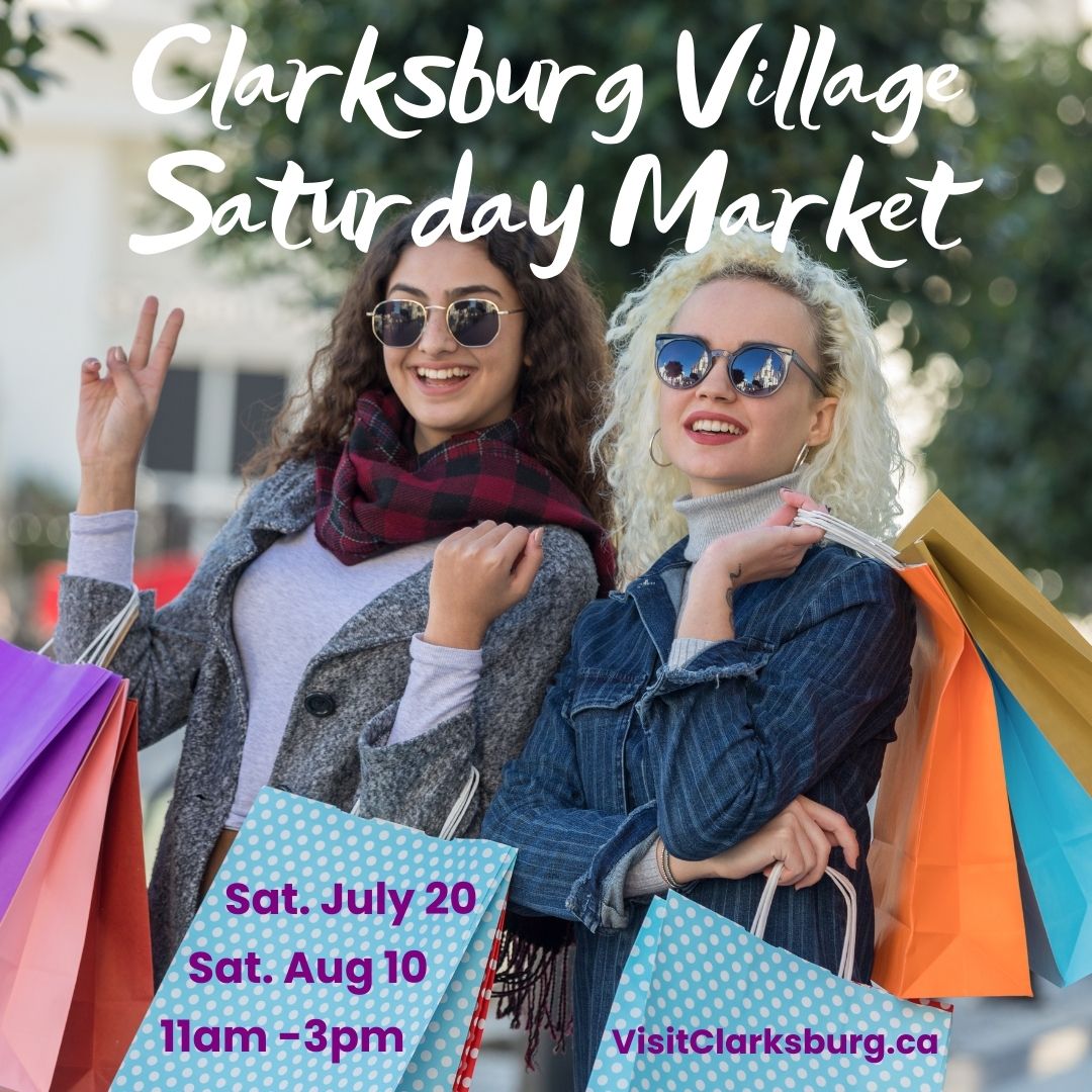 July 20th & August 10th Clarksburg Village Saturday Market