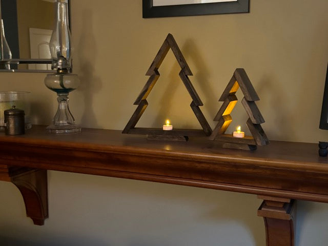 Rustic Christmas Tree Set - Walnut & Special Walnut