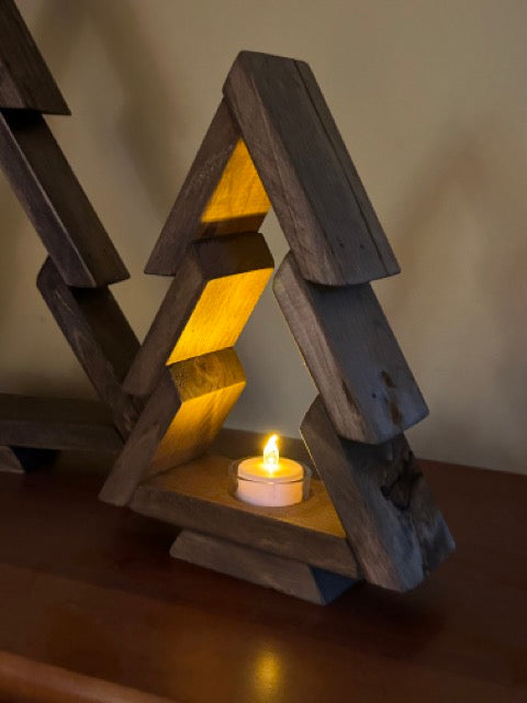 Rustic Christmas Tree Set - Walnut & Special Walnut