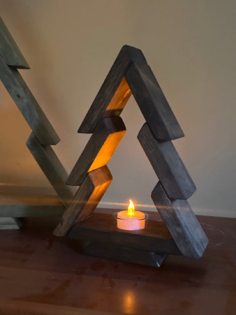 Rustic Christmas Tree Set - Driftwood & Walnut