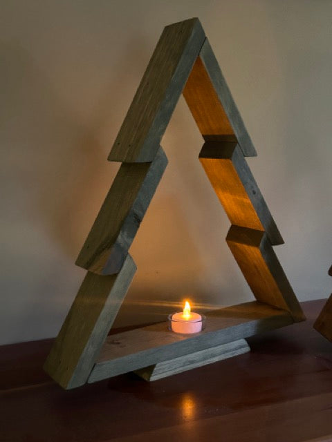 Rustic Christmas Tree Set - Driftwood & Walnut