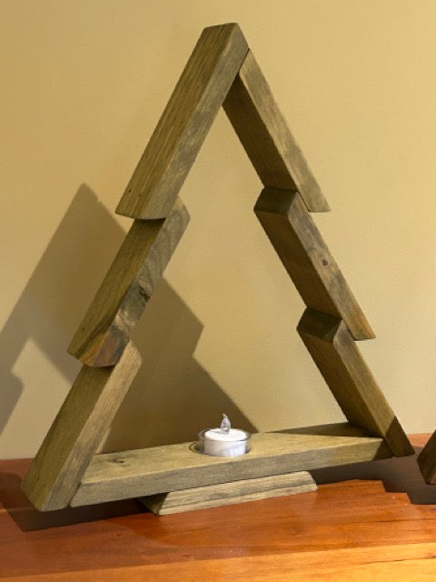 Rustic Christmas Tree Set - Driftwood & Walnut