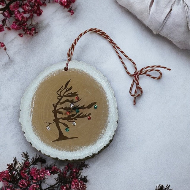 Windswept Pine Christmas Tree Ornament