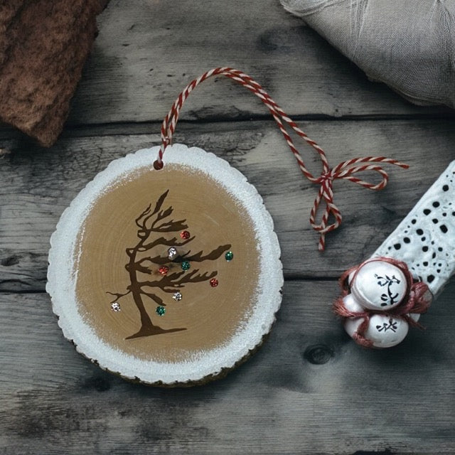 Windswept Pine Christmas Tree Ornament