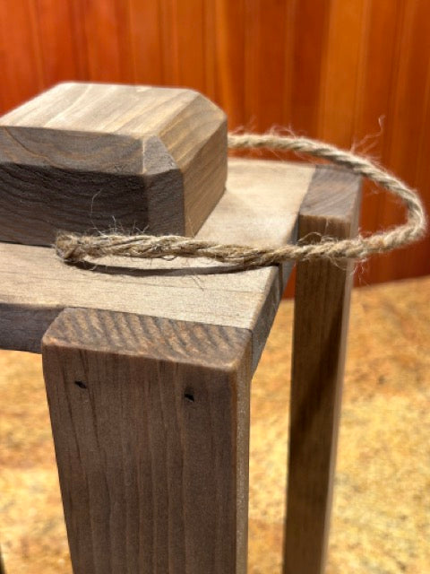 Rustic Candle Lantern - Special Walnut