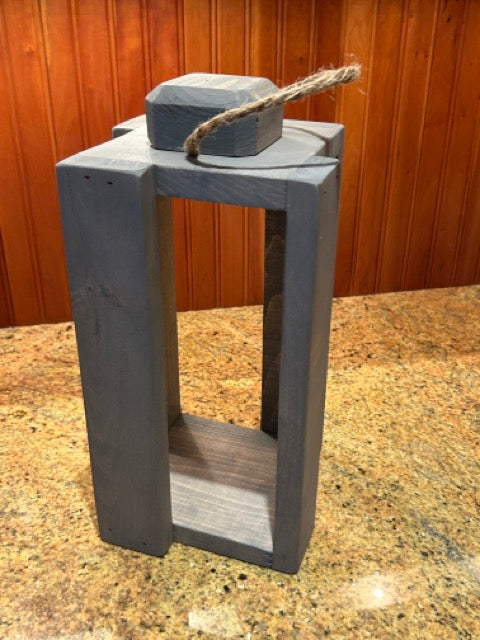 Rustic Candle Lantern - Weathered Grey – The Creative Den