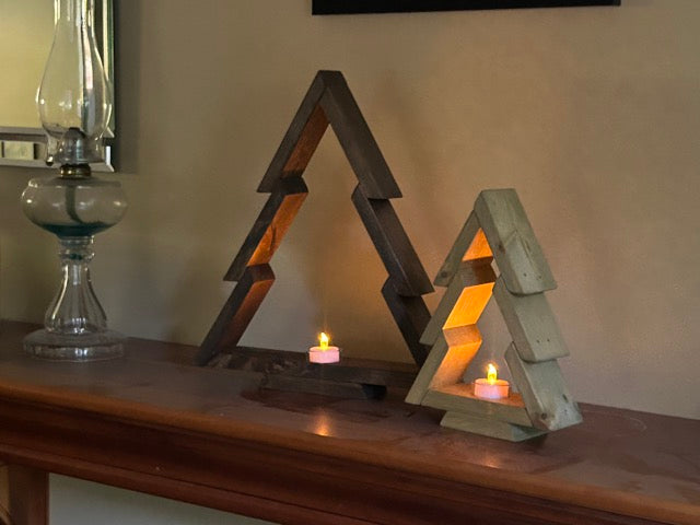 Rustic Christmas Tree Set - Walnut & Driftwood