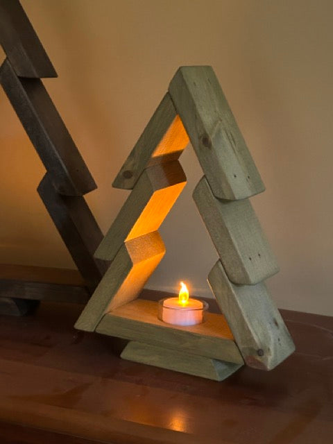 Rustic Christmas Tree Set - Walnut & Driftwood