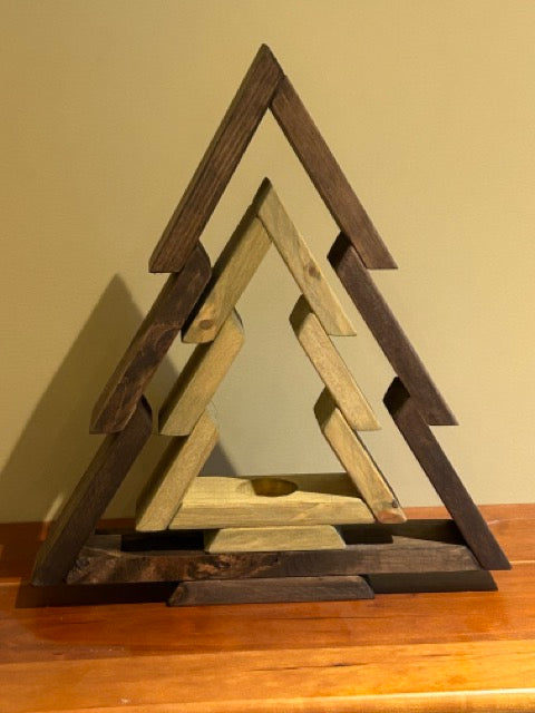 Rustic Christmas Tree Set - Walnut & Driftwood