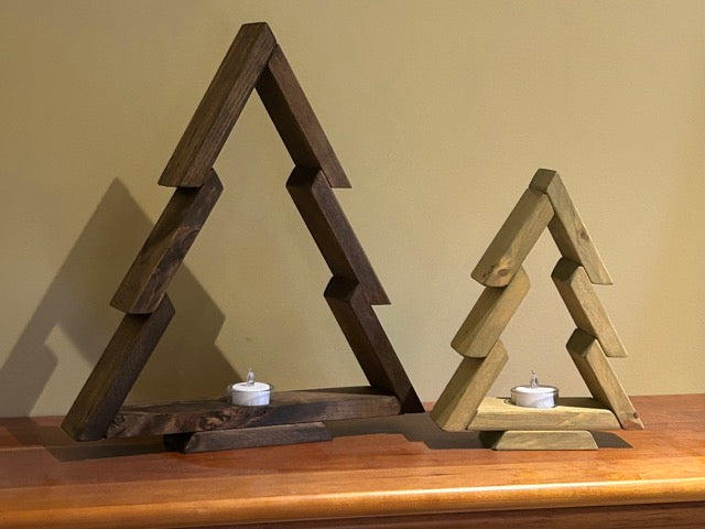 Rustic Christmas Tree Set - Walnut & Driftwood