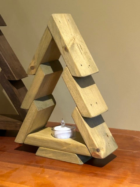 Rustic Christmas Tree Set - Walnut & Driftwood