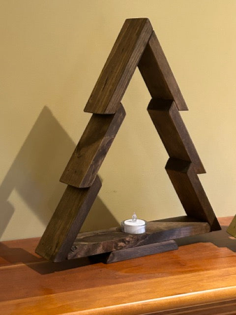 Rustic Christmas Tree Set - Walnut & Driftwood