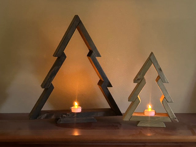 Rustic Christmas Tree Set - Walnut & Driftwood